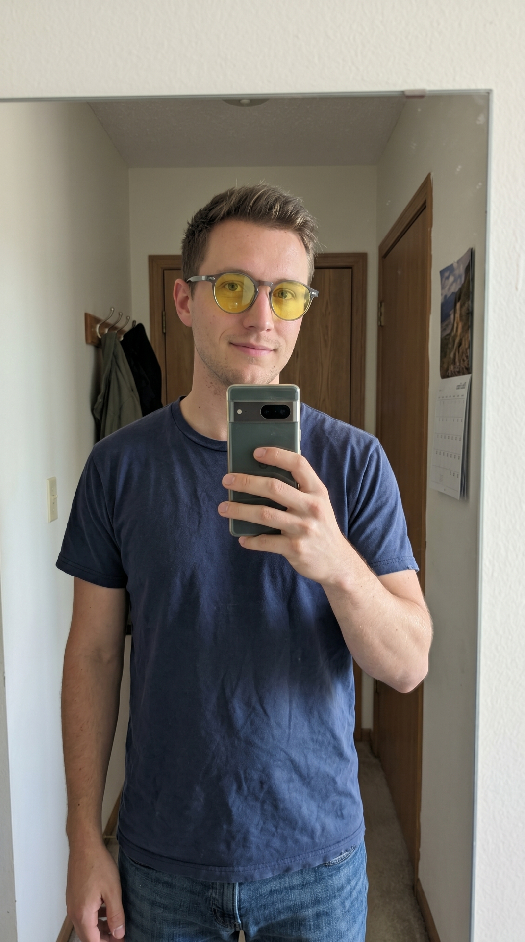 REM28 customer wearing glasses