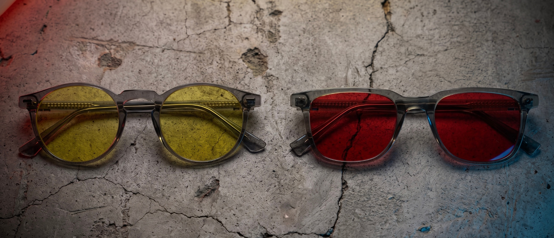 REM28 yellow and red blue light blocking glasses bundle