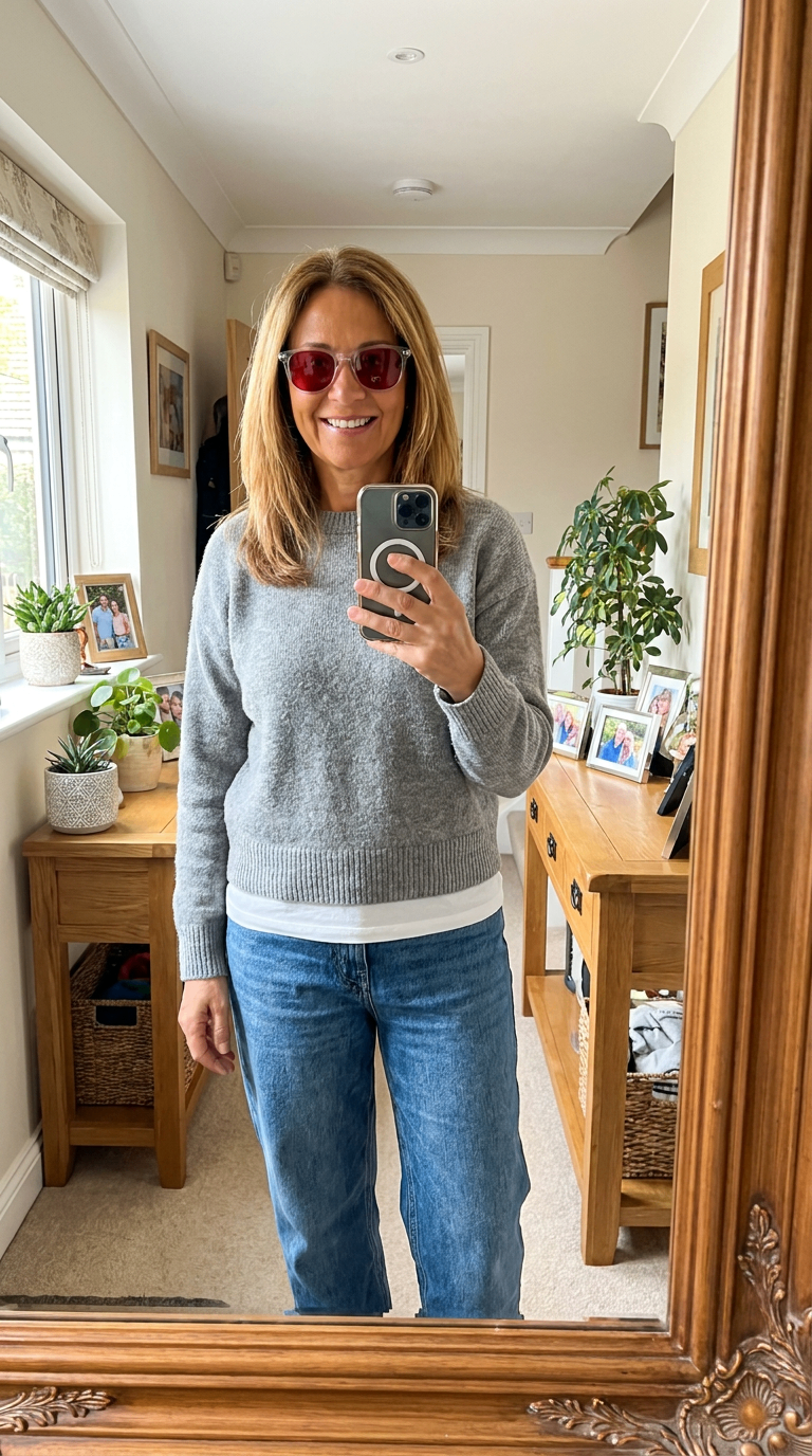 REM28 customer wearing glasses